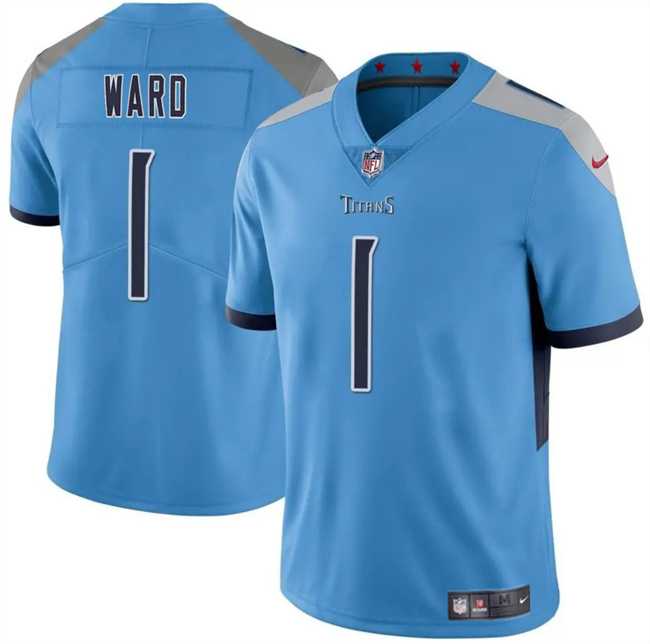 Men & Women & Youth Tennessee Titans #1 Cameron Ward Blue 2025 Draft Vapor Untouchable Stitched Jersey